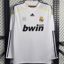 2009/10 RM White Home Retro Long Sleeve Jersey