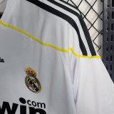 2009/10 RM White Home Retro Long Sleeve Jersey