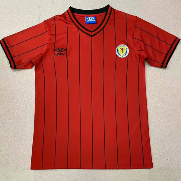 1982 Scotland Away Red Retro Soccer Jersey