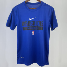 2023/24  Mavericks Blue Training  Short sleeve  NBA Jersey