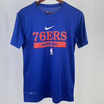 2023/24  76ers Blue Training  Short sleeve  NBA Jersey