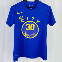 2023/24  Warriors CURRY#30 Blue Training  Short sleeve NBA Jersey