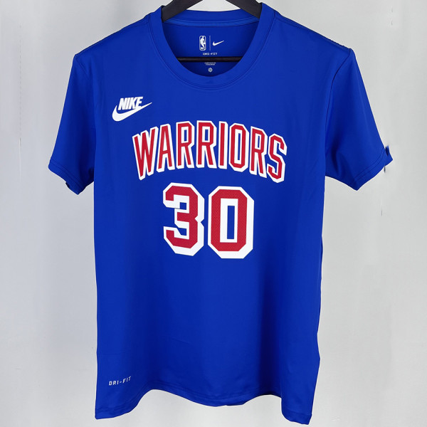 2023/24  Warriors CURRY#30 Blue Training  Short sleeve  NBA Jersey