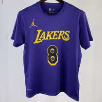 2023/24 Lakers BRYANT #8 Purple Training  Short sleeve  NBA Jersey