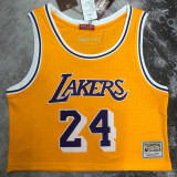 Lakers BRYANT #24 Retro Yellow NBA Girl Jersey