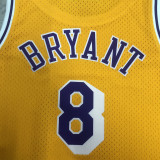 Lakers BRYANT #8 Retro Yellow NBA Girl Jersey