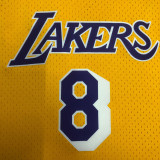 Lakers BRYANT #8 Retro Yellow NBA Girl Jersey