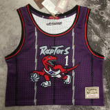 Toronto Raptors MCGRADY #1 Retro Purple NBA Girl Jersey