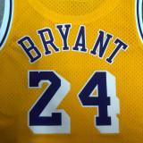 Lakers BRYANT #24 Retro Yellow NBA Girl Jersey