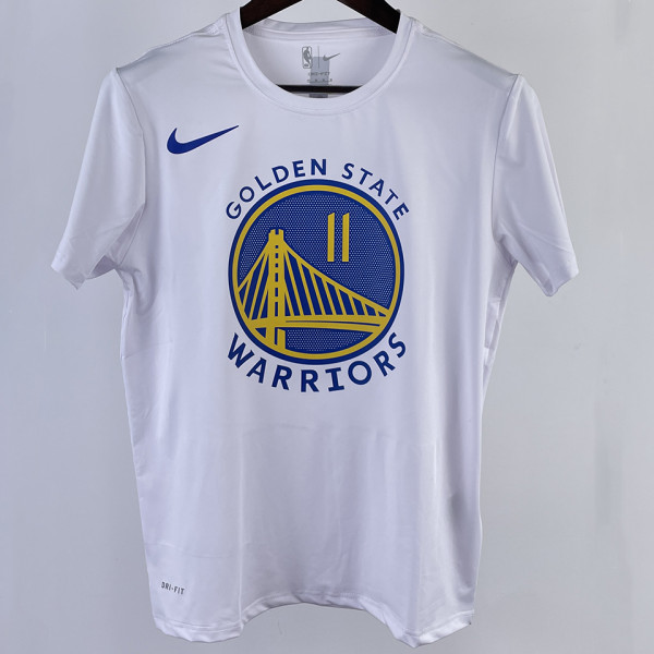 2023/24 Warriors THOMPSON #11 White Training  Short sleeve  NBA Jersey