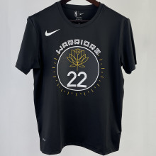2023/24 Warriors WIGGINS #22 Black City Edition Training  Short sleeve  NBA Jersey