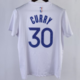 2023/24 Warriors CURRY #30 White Training  Short sleeve  NBA Jersey