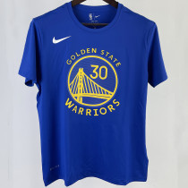 2023/24 Warriors CURRY #30 Blue Training  Short sleeve  NBA Jersey