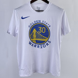 2023/24 Warriors CURRY #30 White Training  Short sleeve  NBA Jersey