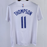 2023/24 Warriors THOMPSON #11 White Training  Short sleeve  NBA Jersey