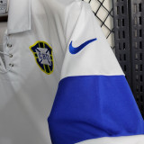 2004 Brazil Away White Retro Soccer Jersey