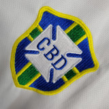 2004 Brazil Away White Retro Soccer Jersey