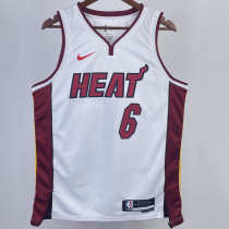2023/24 Miami Heat JAMES #6 White NBA Jerseys