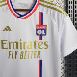 2023/24 Lyon Home White Fans Soccer Jersey