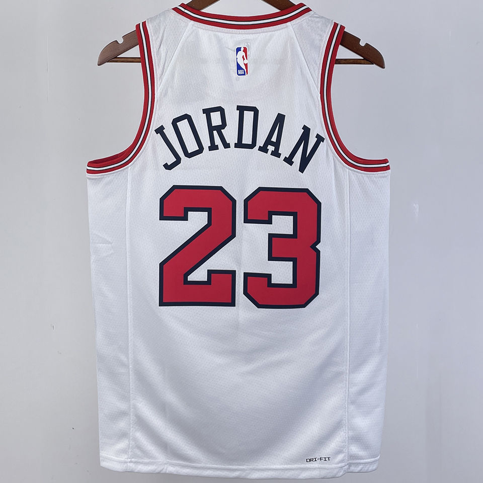 2023/24 Bulls JORDAN #23 White NBA Jerseys 热压