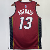 2023/24 Miami Heat ADEBAYO #13 Red NBA Jerseys 热压