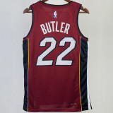 2023/24 Miami Heat BUTLER #22 Red NBA Jerseys 热压