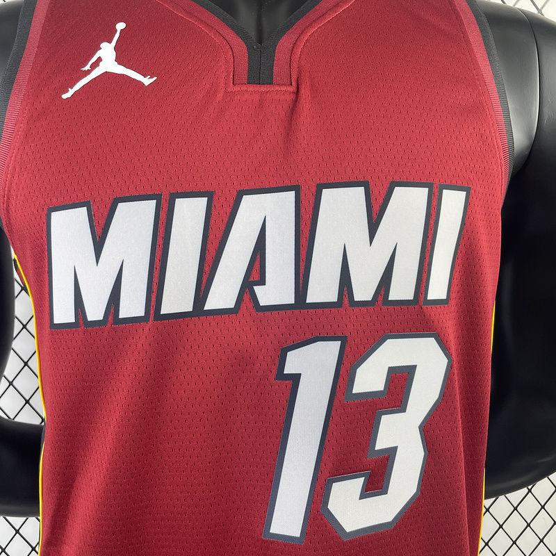75th Anniversary Miami Heat Jordan ADO#13 Burgundy NBA Jersey