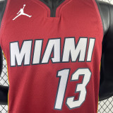 2023/24 Miami Heat ADEBAYO #13 Red NBA Jerseys 热压