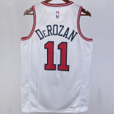 2023/24 Bulls DEROZAN #11  White NBA Jerseys 热压
