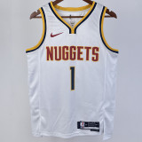 2023/24 Nuggets PORTER JR. #1  White NBA Jerseys