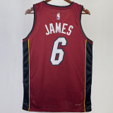 2023/24 Miami Heat JAMES #6 Red NBA Jerseys 热压