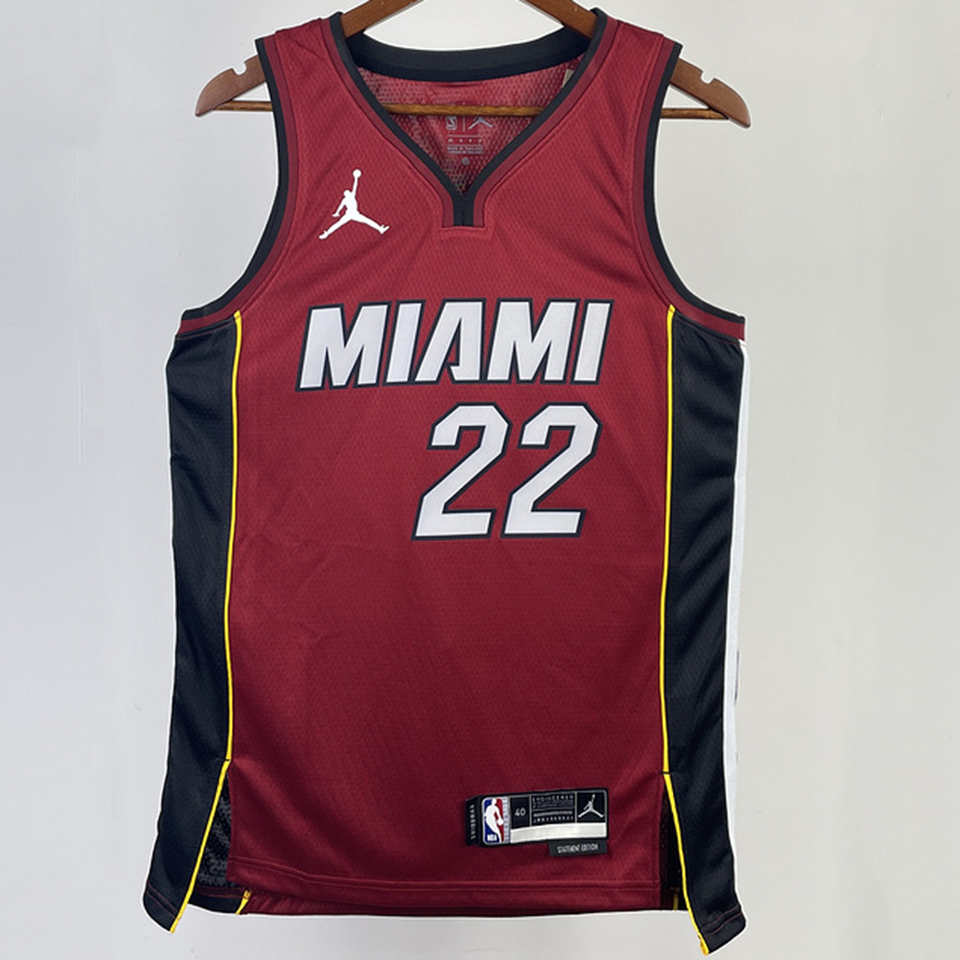 2023/24 Miami Heat BUTLER #22 Red NBA Jerseys 热压