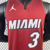 2023/24 Miami Heat WADE #3 Red NBA Jerseys 热压