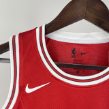 Bulls JORDAN #23 Red Kids NBA Jersey 热压