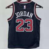 Bulls JORDAN #23 Black Kids NBA Jersey 热压