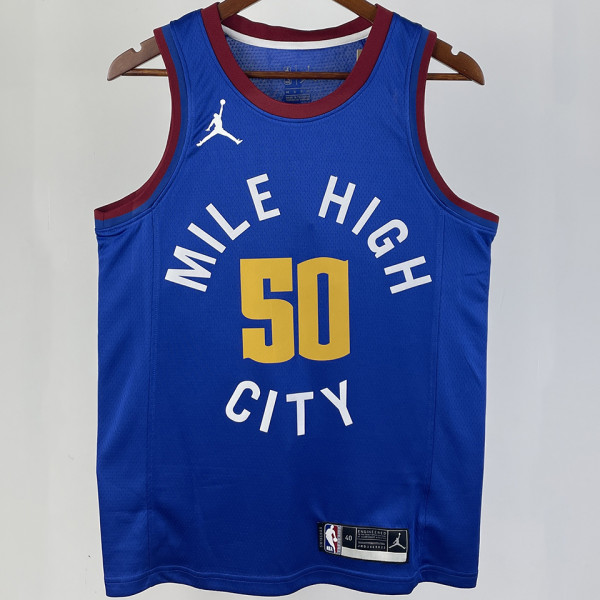 2023/24 Nuggets GOROON #50 Blue NBA Jerseys