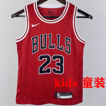 Bulls JORDAN #23 Red Kids NBA Jersey 热压