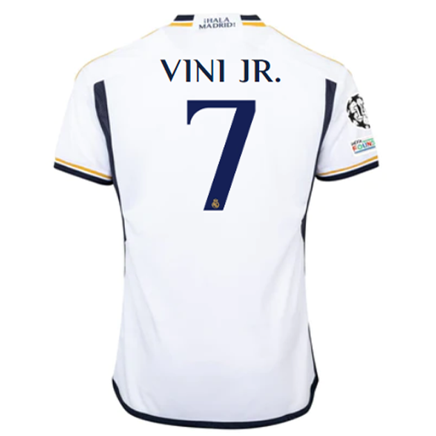 Youth Adidas Vini Jr. White Real Madrid 2023/24 Home Replica Player Jersey Size: Small