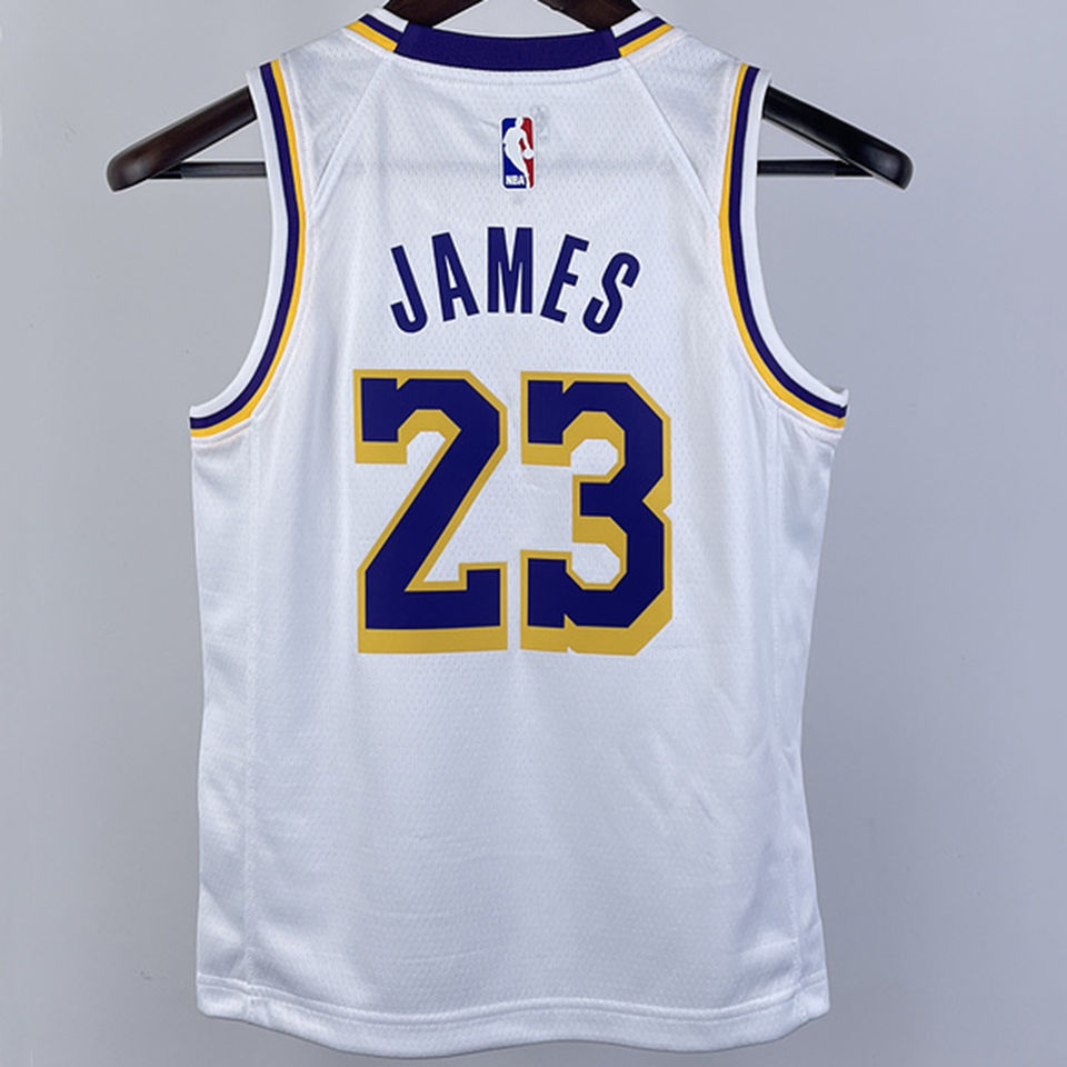 Lakers JAMES #23 White Kids NBA Jersey