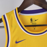 Lakers JAMES #6 Yellow Kids NBA Jersey 热压