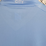 HAALAND #9 Man City 1:1 Home Blue Fans Jersey 2023/24 (UCL Font) ★★