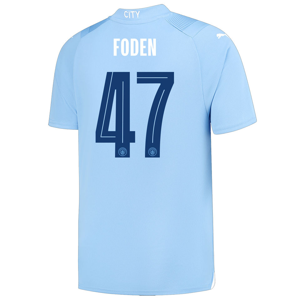 FODEN #47 Man City 1:1 Home Blue Fans Jersey 2023/24