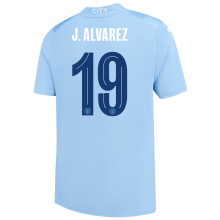 J. ALVAREZ #19 Man City 1:1 Home Blue Fans Jersey 2023/24 (UCL Font) ★★