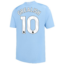 GREALISH #10 Man City 1:1 Home Blue Fans Jersey 2023/24 (League Font) ★★