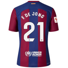 F. DE JONG #21 BA 1:1 Quality Home Fans Jersey 2023/24 (LaLiga Font 西甲字体) ★★