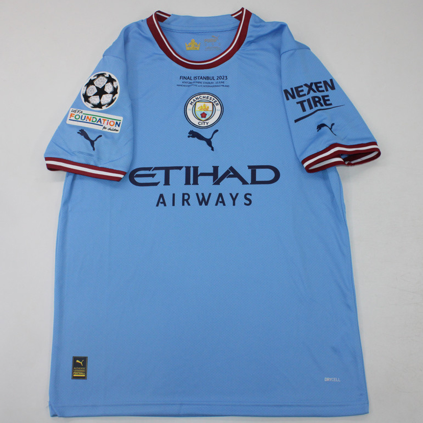 2022/23 Man City 1:1 Quality Home Blue Fans Soccer Jersey