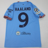 2022/23 Man City 1:1 Quality Home Blue Fans Soccer Jersey