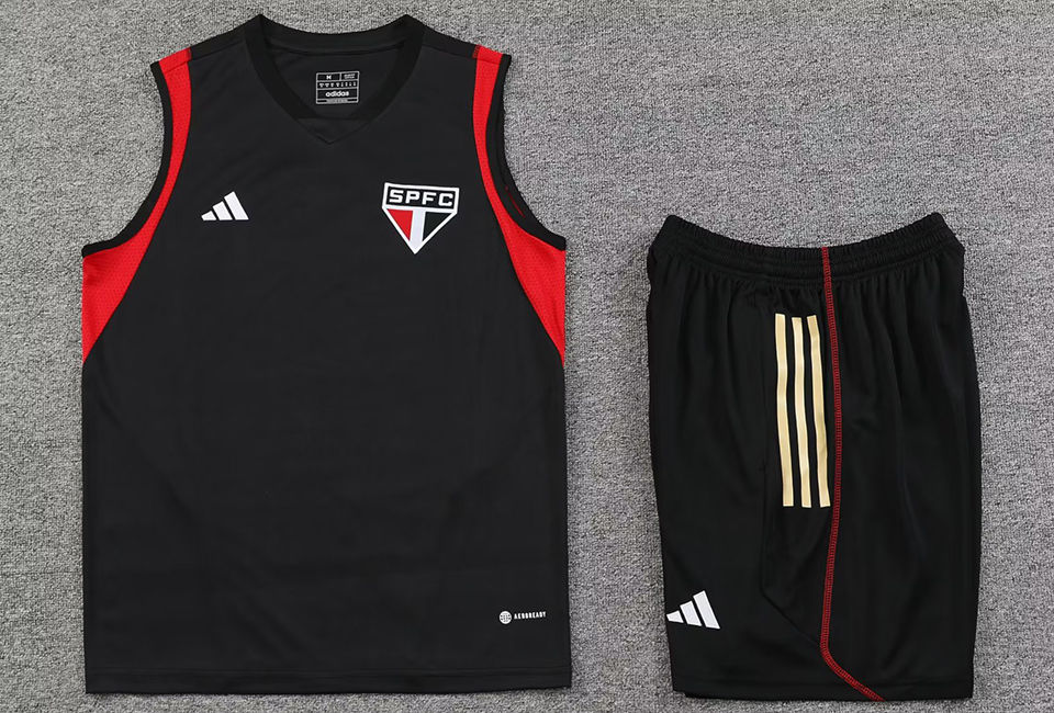 2023/24 Sao Paulo Black Vest Training Jersey(A Set)