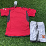 2023/24 M Utd Home Red Kids Soccer Jersey