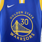 Warriors CURRY #30 Blue Kids NBA Jersey 热压